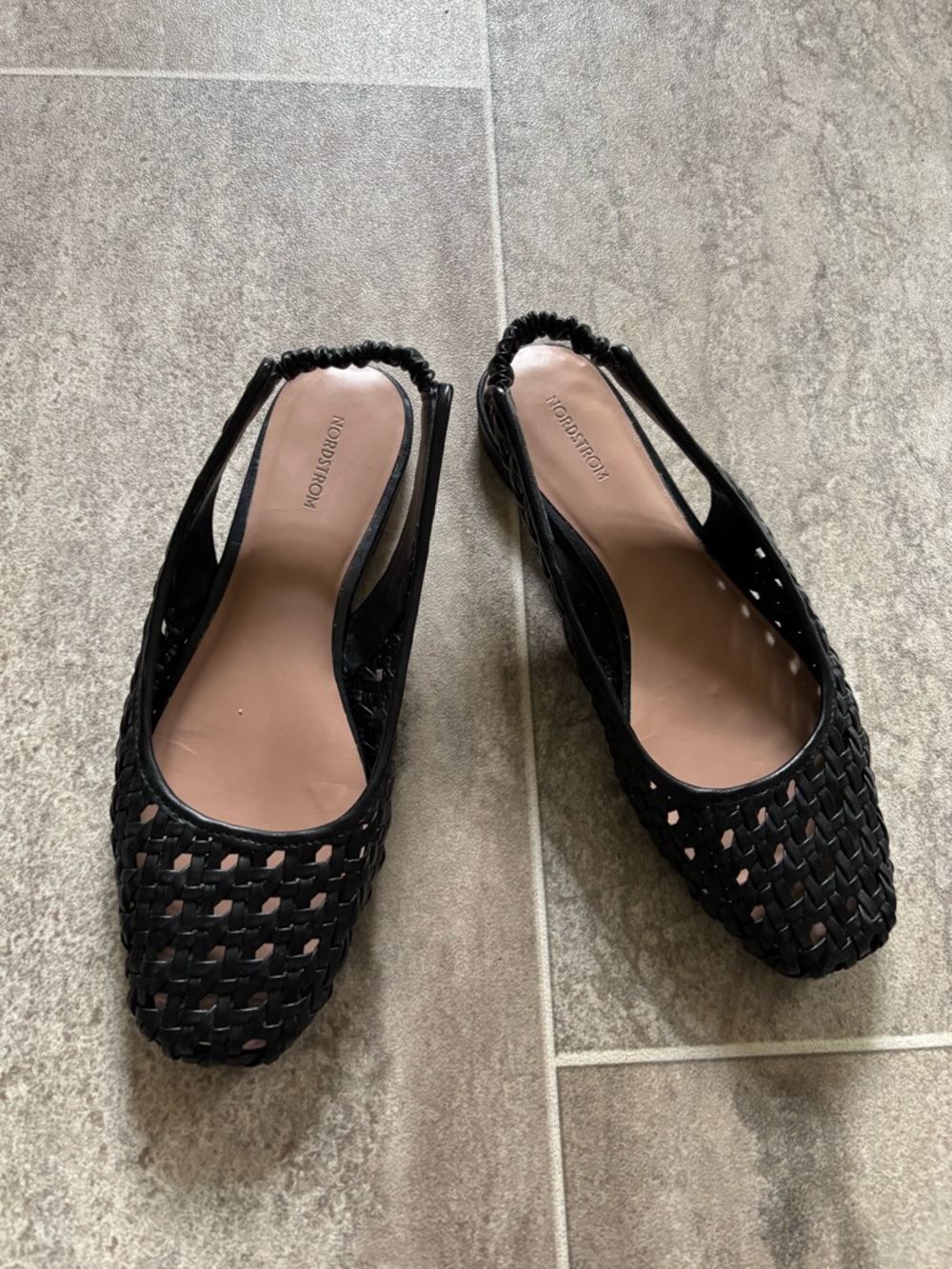 Arabella Woven Slingback Flat Black 7.5 - Picture 2 of 8